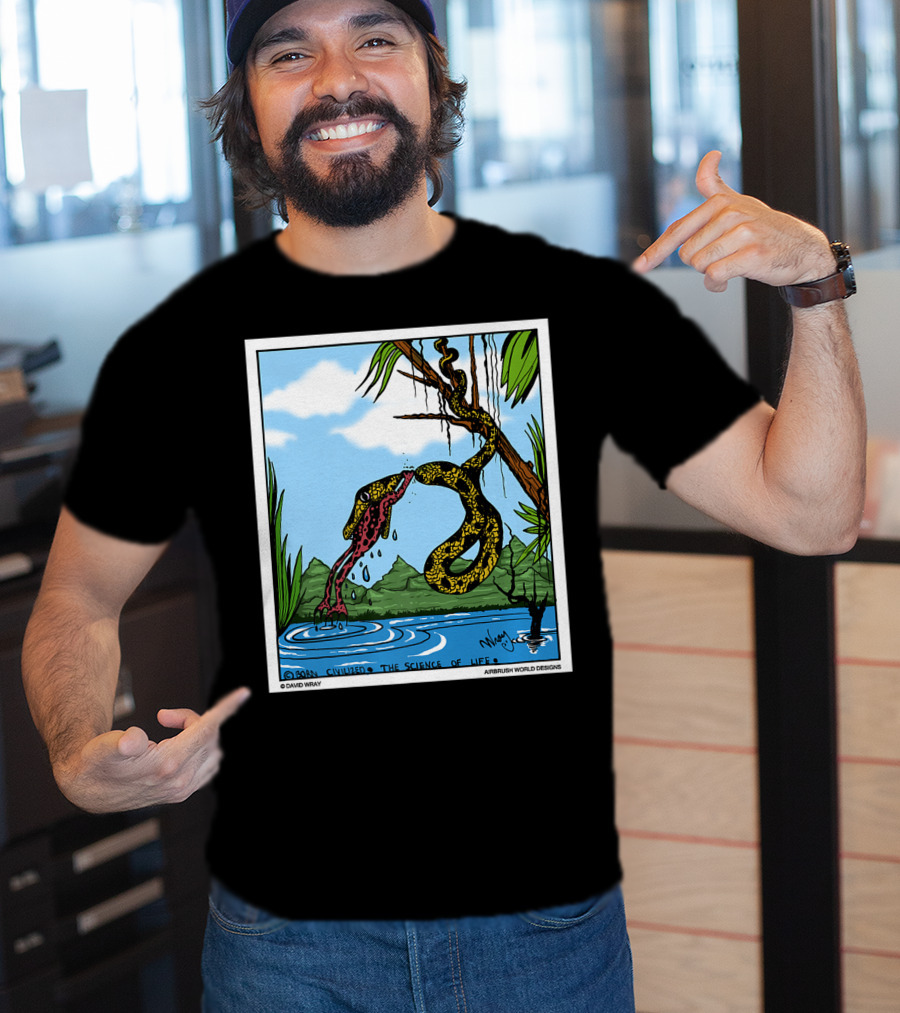 Born Civilized The Science Of Life Dont Give Up Frog Snake Reptile T-Shirt