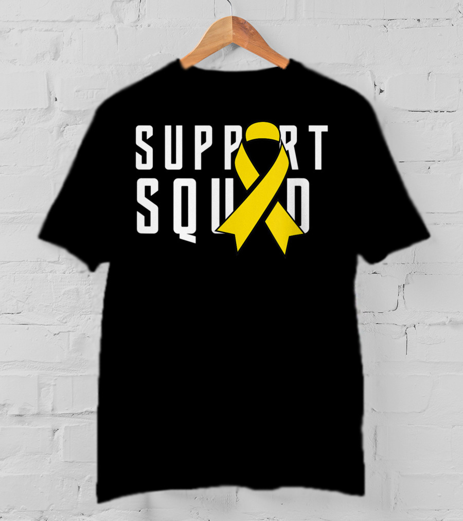 Support Squad Yellow Ribbon Endometriosis Awareness T-Shirt