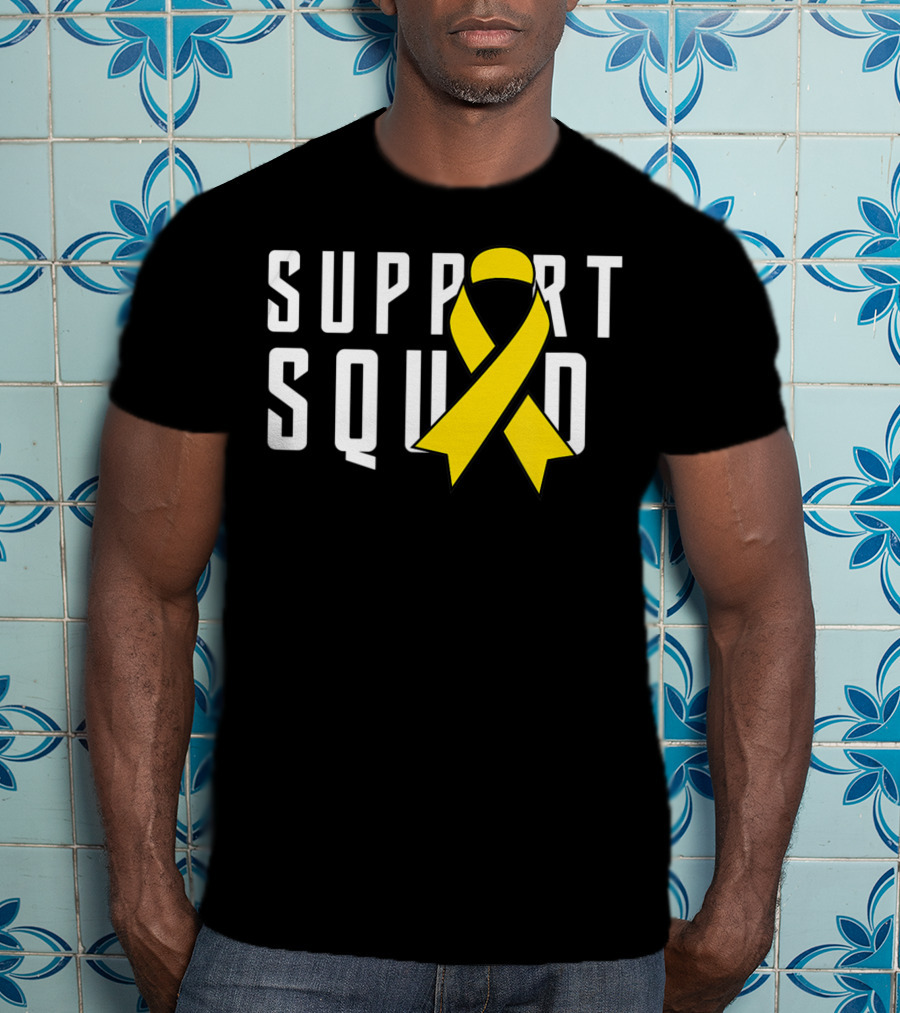 Support Squad Yellow Ribbon Endometriosis Awareness T-Shirt