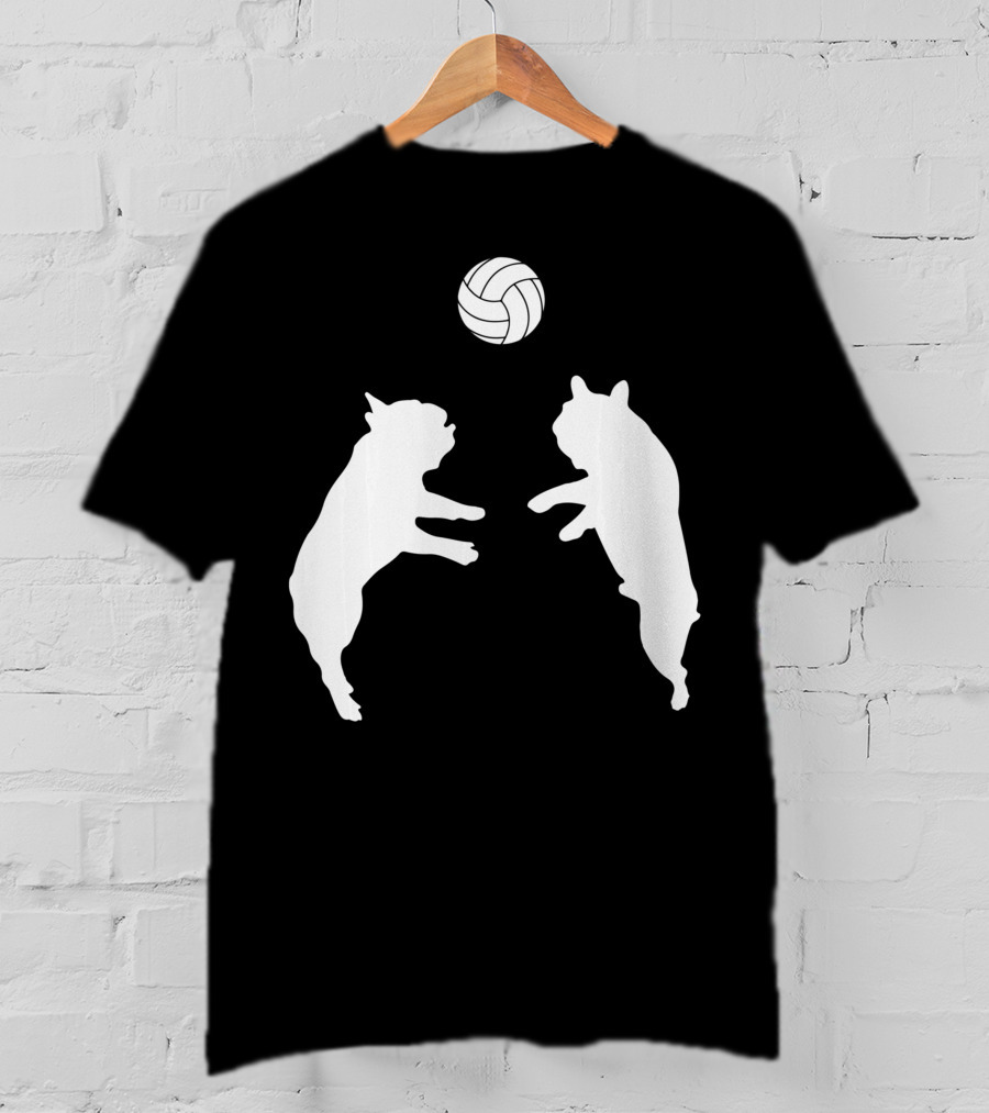 Frenchie Volleyball French Bulldog Playing Ball T-Shirt