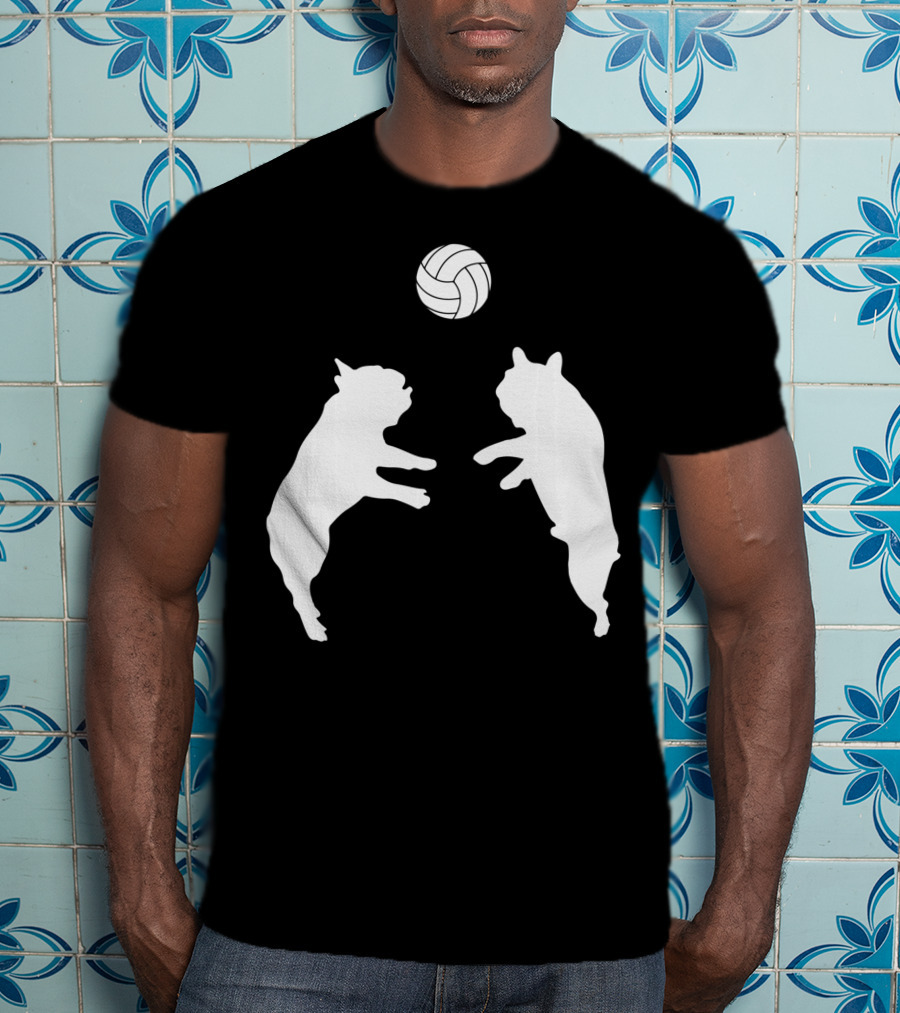 Frenchie Volleyball French Bulldog Playing Ball T-Shirt