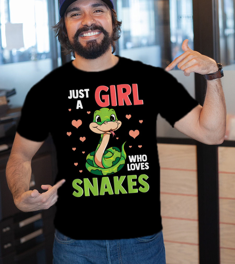 Just A Girl Who Loves Snakes Herpetology Pythons Snake T-Shirt