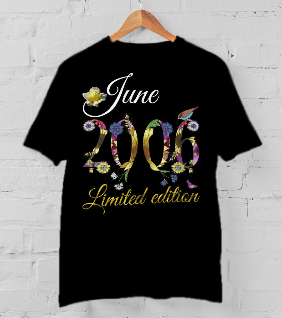 June 2006 Sunflowers Floral Birthday T-Shirt