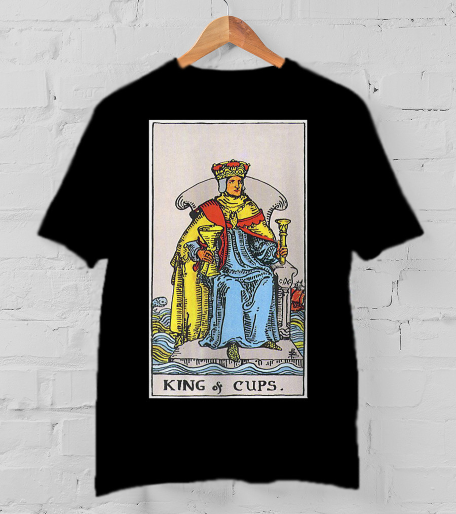 King Of Cups Tarot Card Ruler Element Water Symbolism T-Shirt