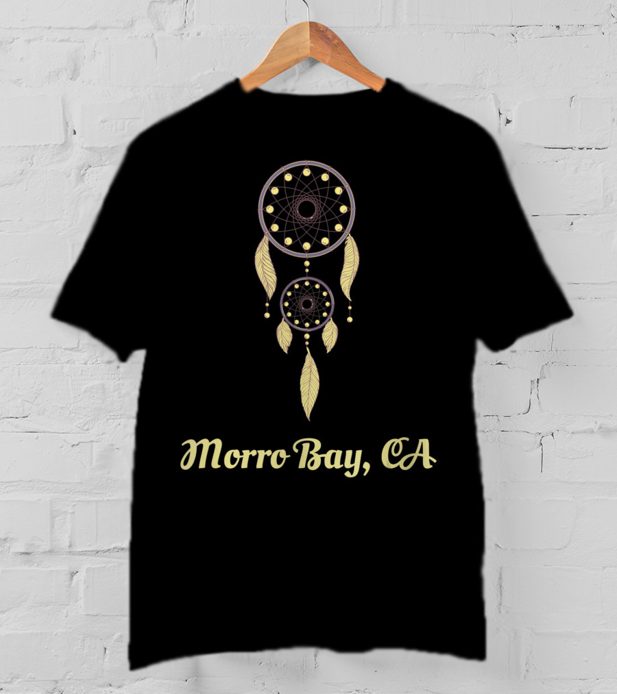 Morro Bay CA Dreamcatcher With Feathers T-Shirt