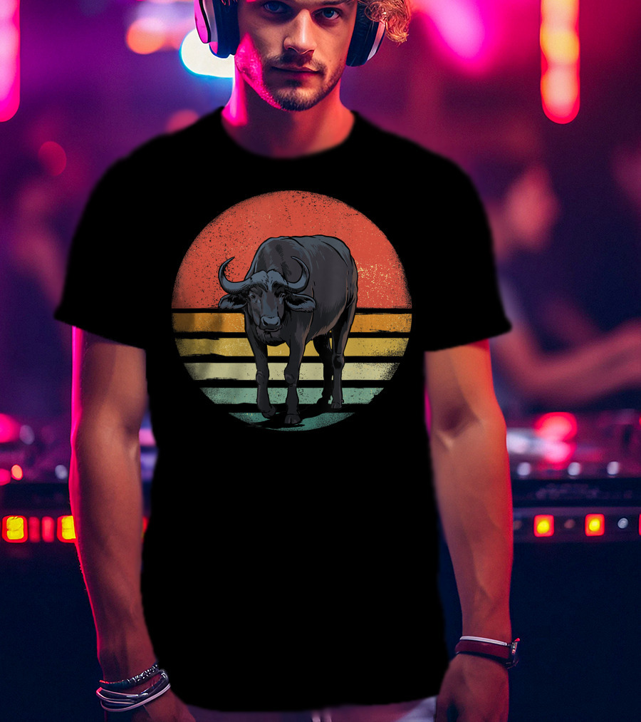 Retro Vintage Buffalo Nature Lover T-Shirt