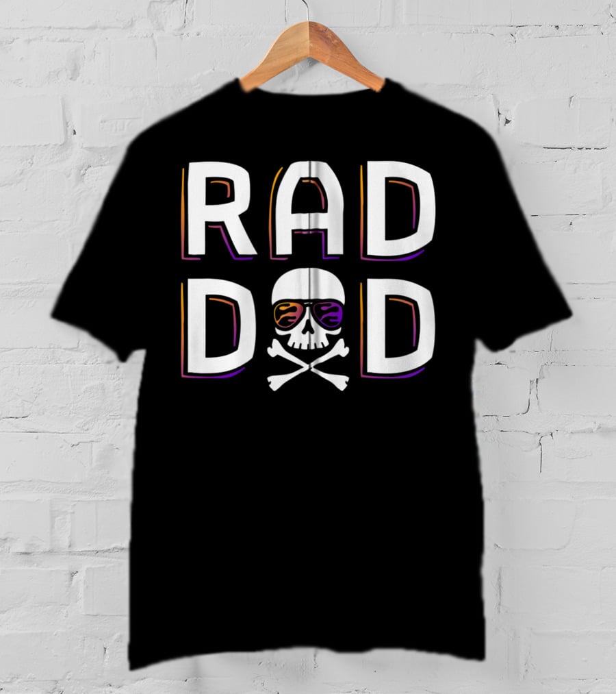 Ripple Junction Rad Dad Skull With Sunglasses T-Shirt