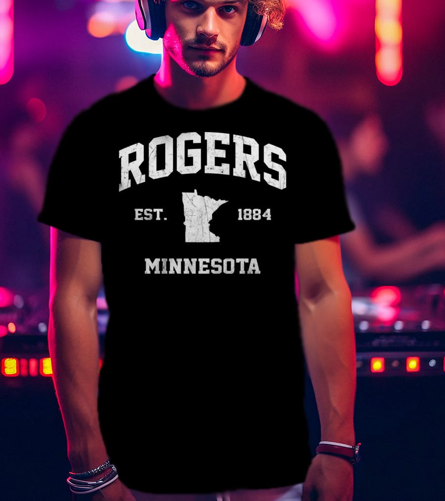 Rogers Minnesota Est. 1884 Vintage State Athletic T-Shirt