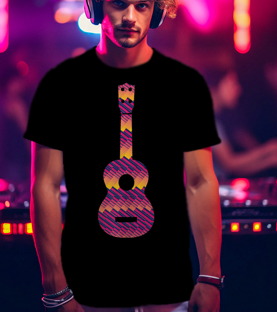 Tie Dye Sunset Guitar T-Shirt