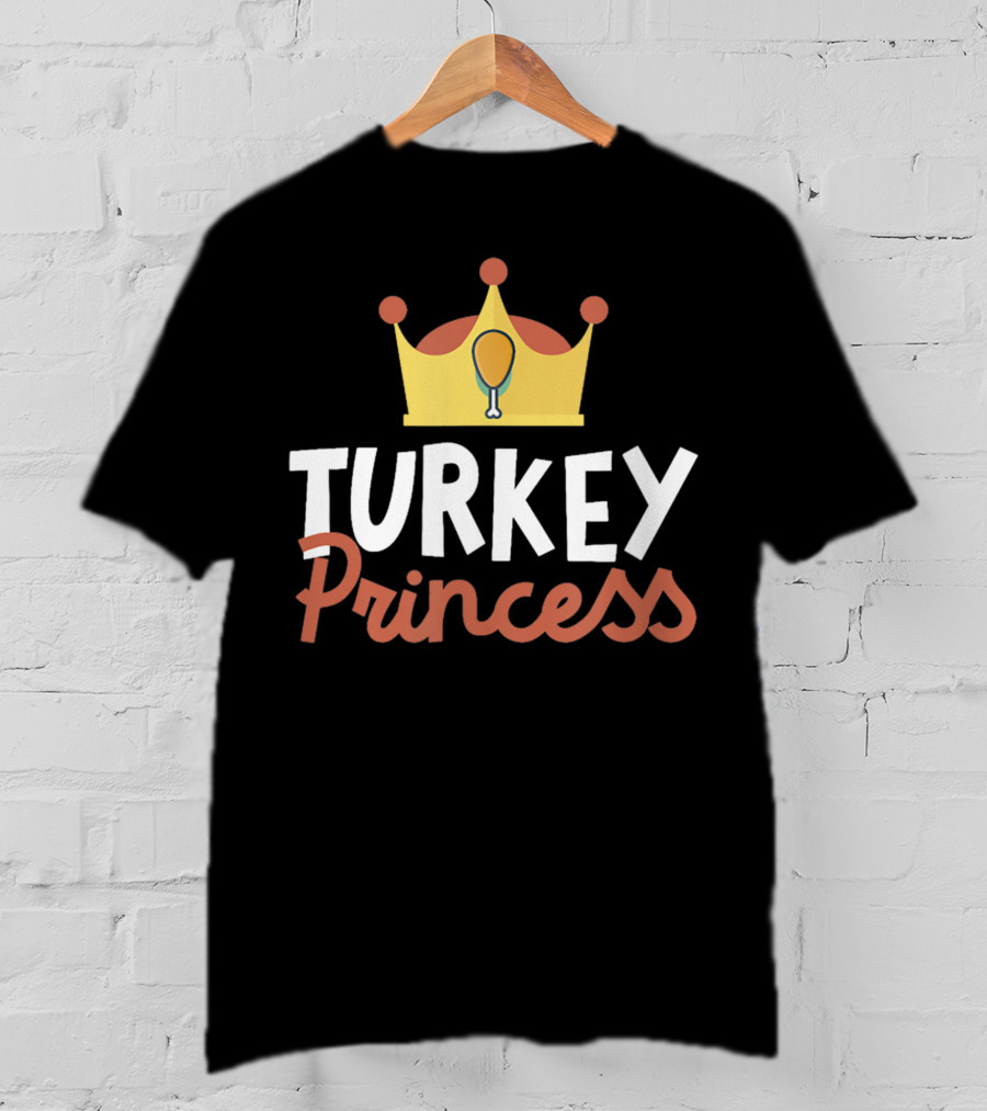 Turkey Princess Thanksgiving Crown T-Shirt