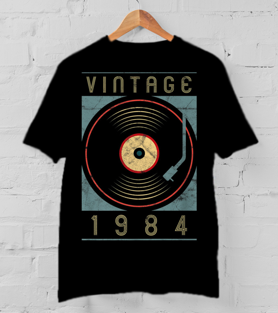 Vintage 1984 Vinyl Turntable T-Shirt