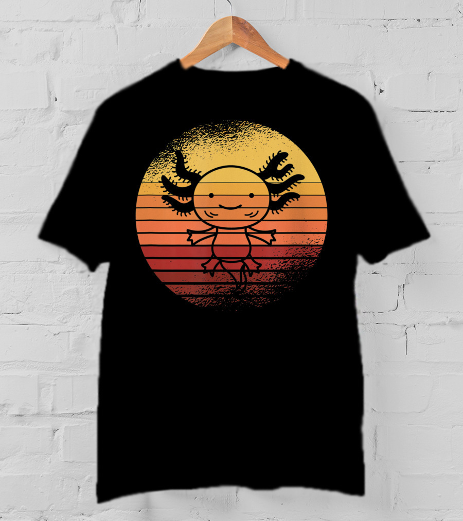 Vintage Axolotl Sunset For Salamander Owner T-Shirt