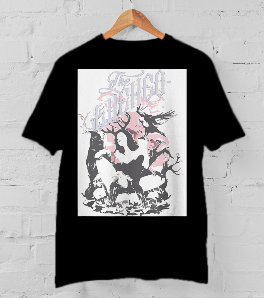 The Enchanted Witch In The Forest Ravens Skulls Dark Trees T-Shirt