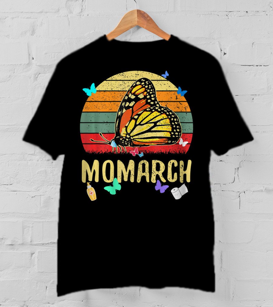 MOMARCH Butterfly Retro Sunset Plus Size T-Shirt