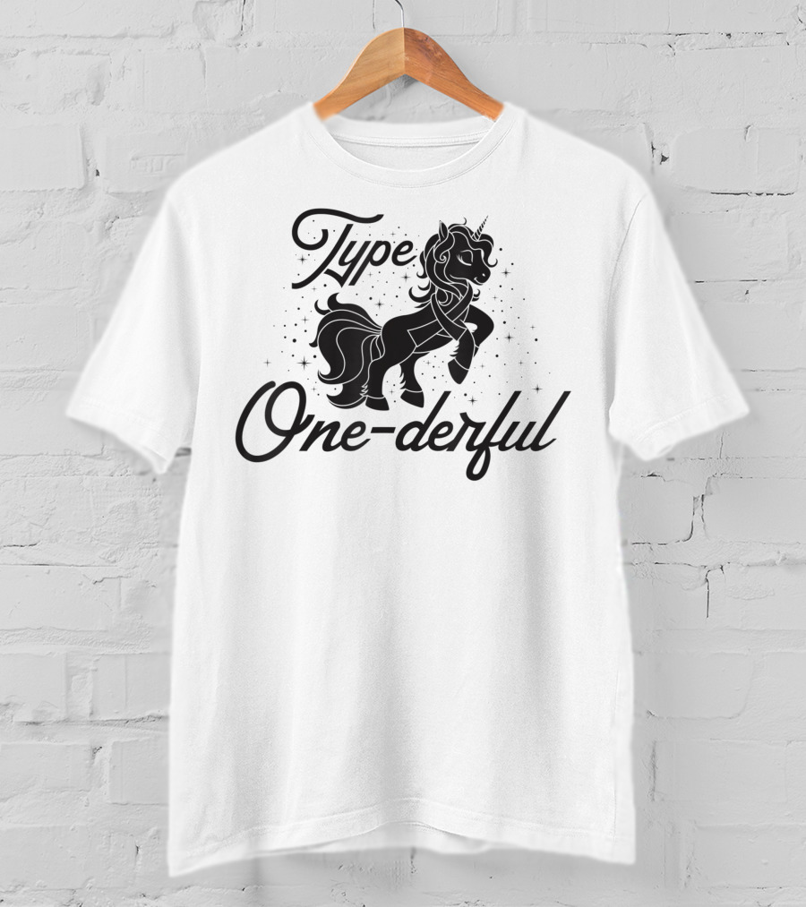 Type Onederful Diabetes Unicorn Type One Diabetes T-Shirt