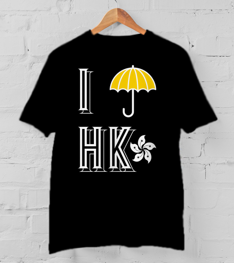 I Yellow Umbrella HK Hong Kong Flower T-Shirt