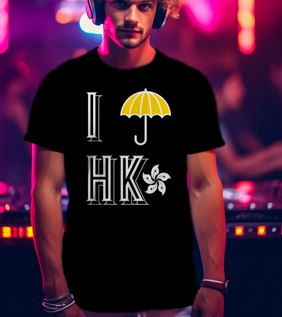 I Yellow Umbrella HK Hong Kong Flower T-Shirt