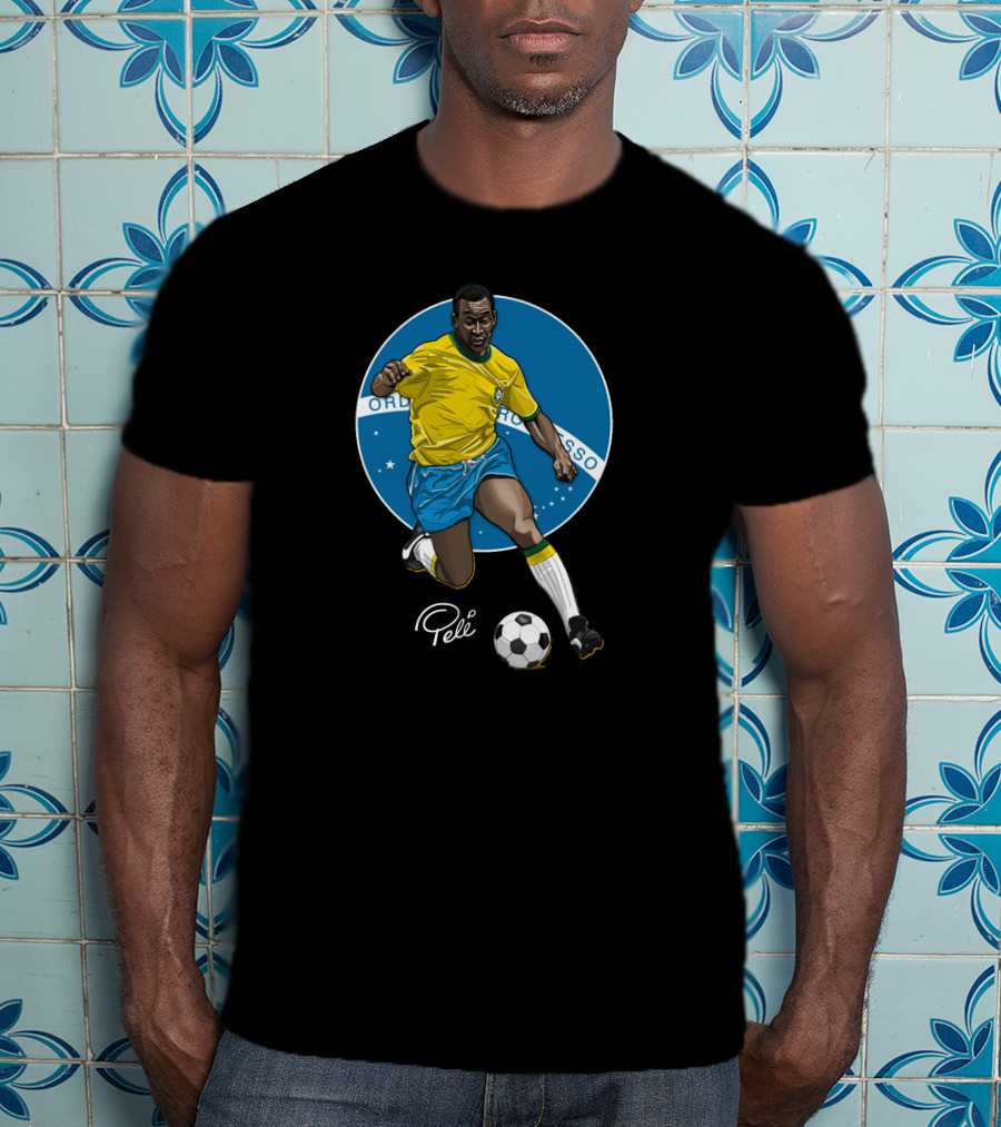 Pele Soccer Brazil Player Ordem E Progresso T-Shirt