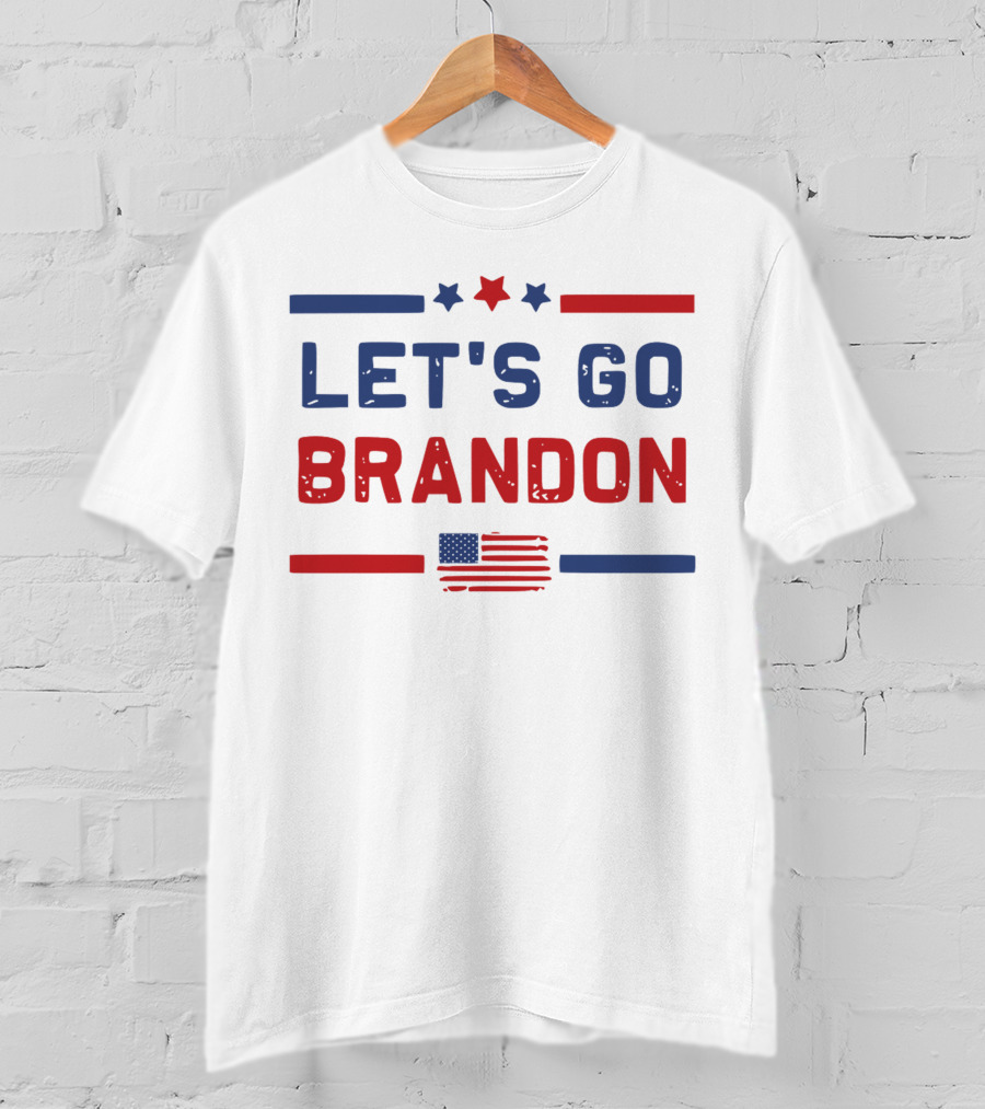 Let's Go Brandon US Flag Stars American Colors T-Shirt