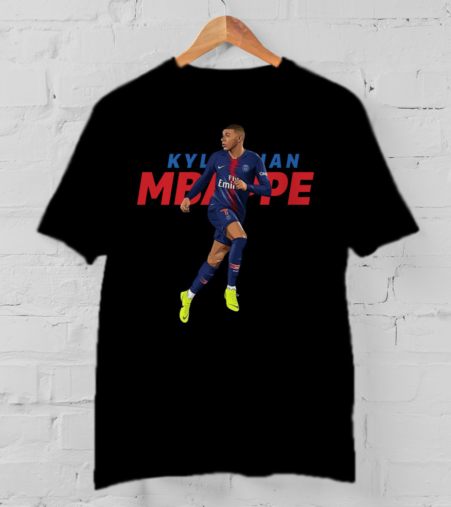 Kylian Mbappe Paris Saint-Germain Fly Emirates Player Action T-Shirt
