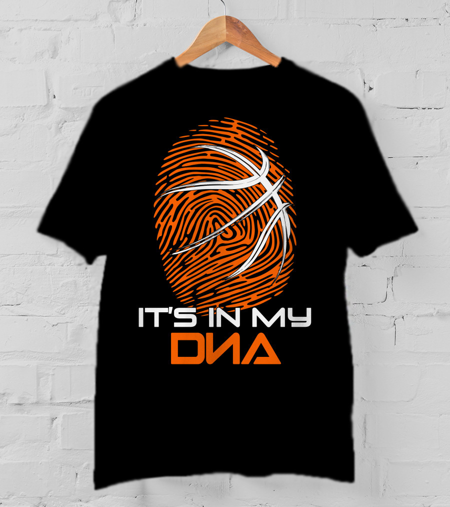 Basketball It's In My DNA Fingerprint Basketball Lines T-Shirt
