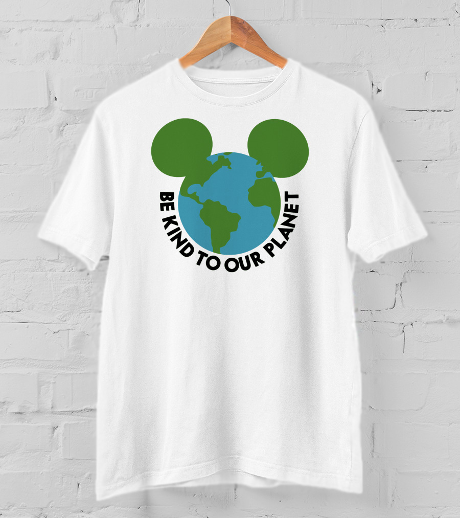 Be Kind To Our Planet Mouse Icon Earth Day T-Shirt