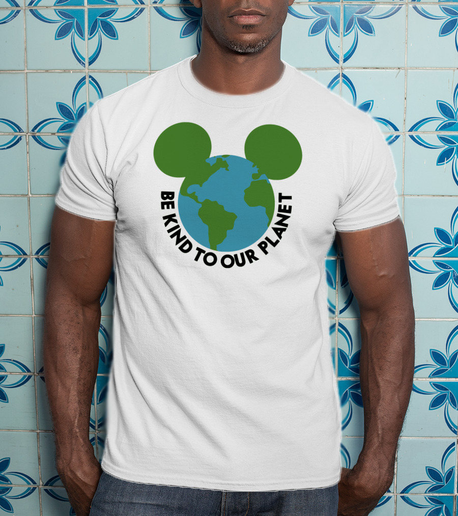 Be Kind To Our Planet Mouse Icon Earth Day T-Shirt