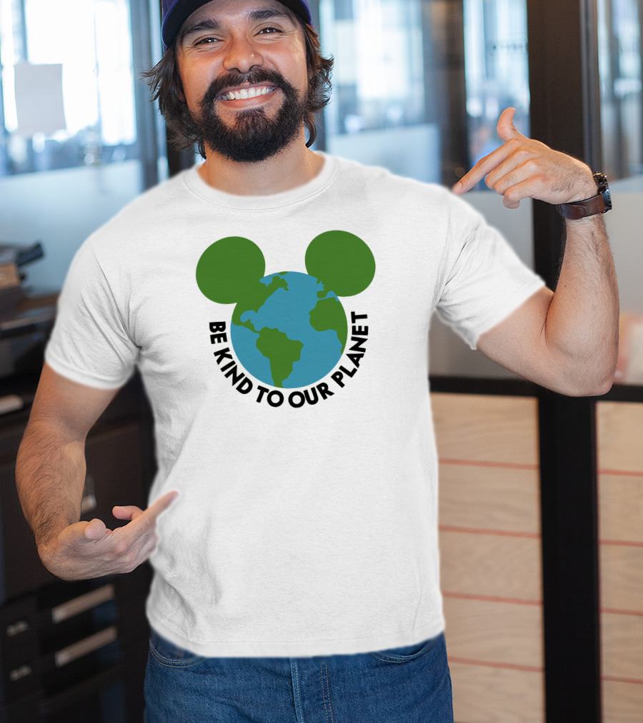 Be Kind To Our Planet Mouse Icon Earth Day T-Shirt