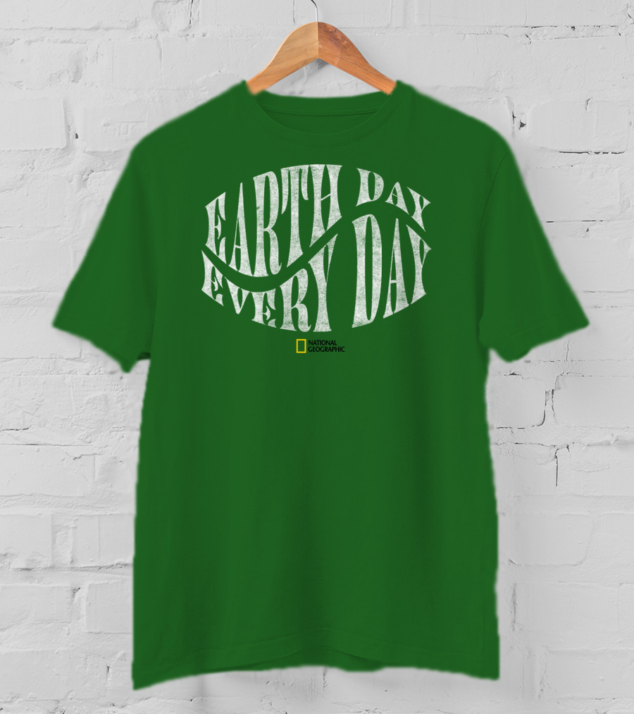 National Geographic Earth Day Every Day Environmental Awareness T-Shirt