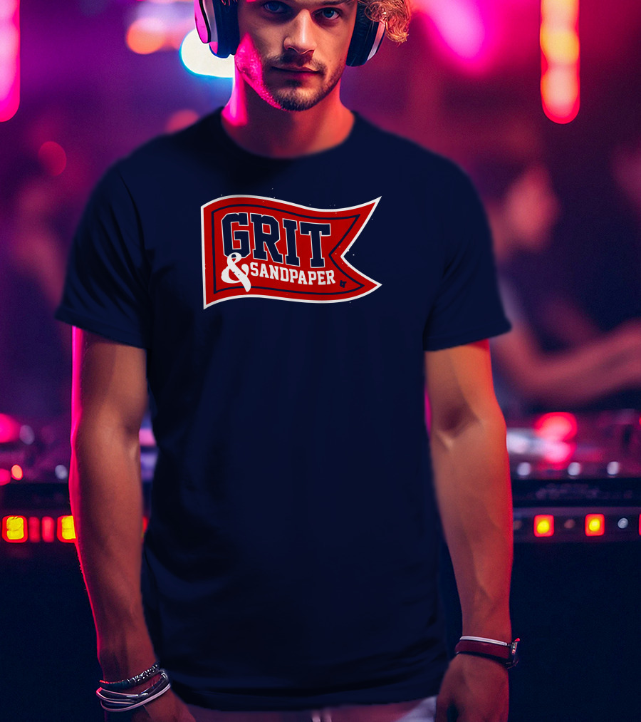 Grit And Sandpaper Red Flag Banner T-Shirt
