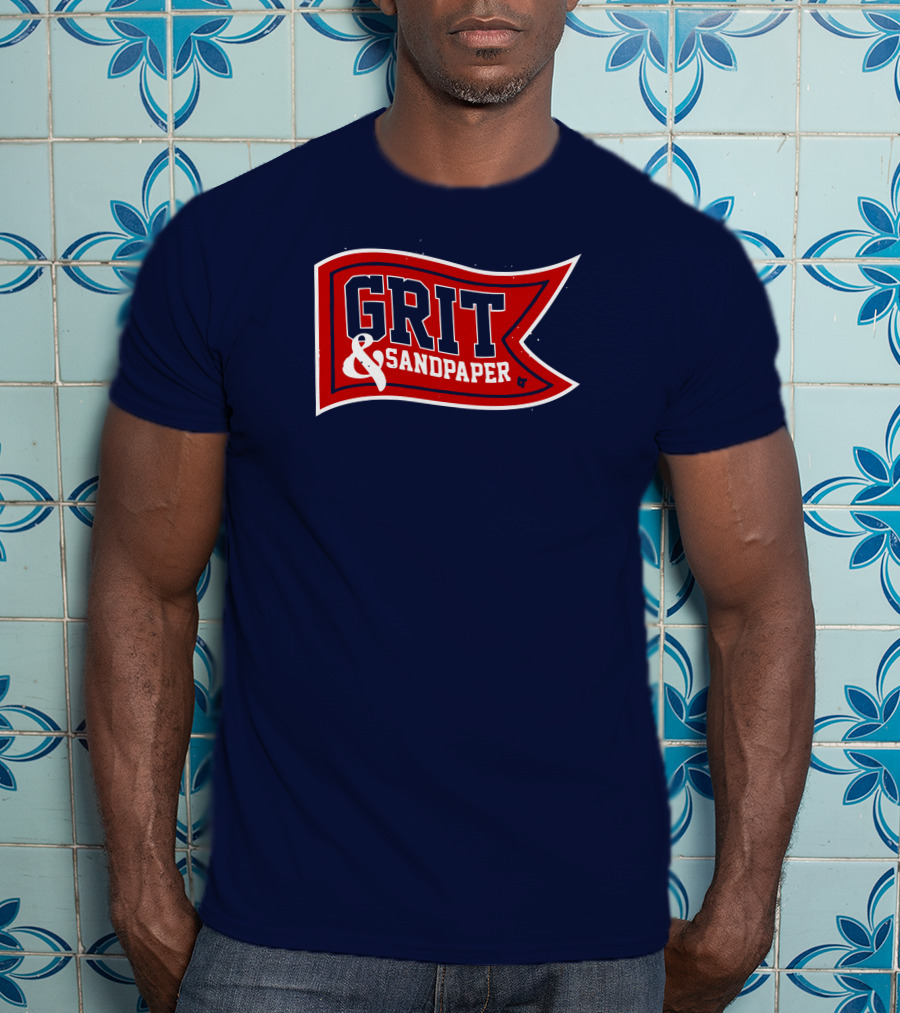 Grit And Sandpaper Red Flag Banner T-Shirt