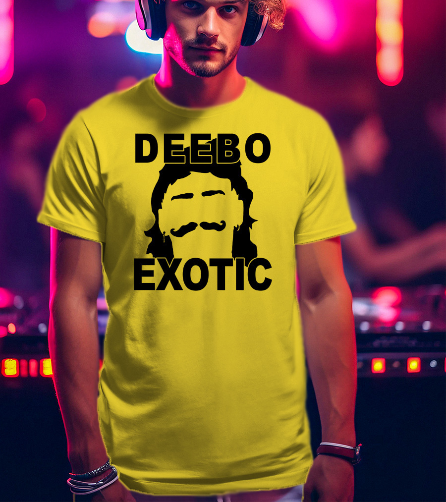 DEEB0 EX0TIC Μullet Mustache T-Shirt
