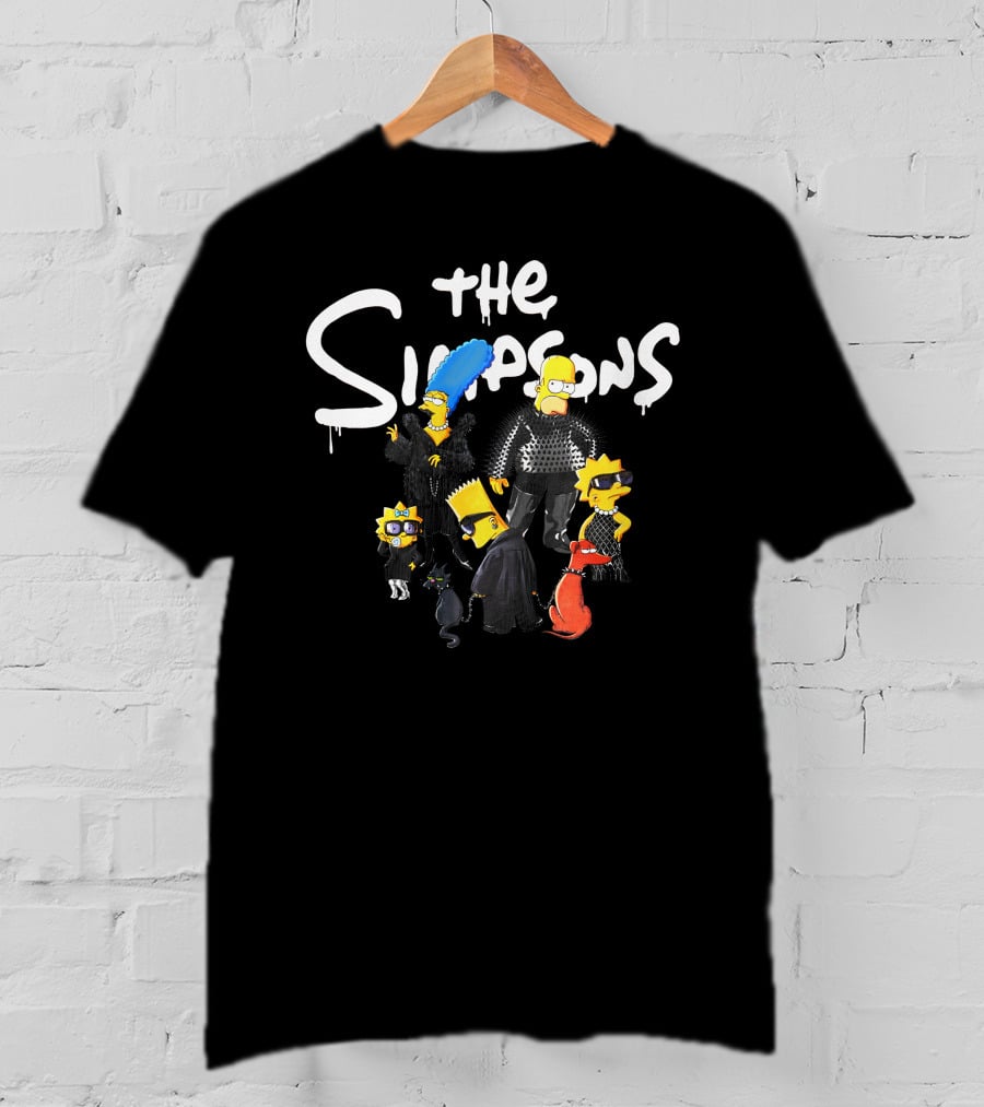 The Simpsons Family In Gothic Nylon Fashion T-Shirt