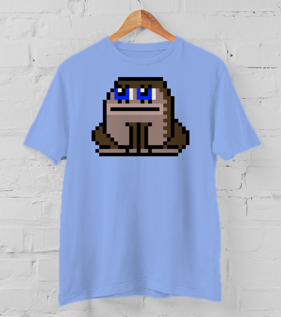 Sergito CrypToadz Pixel Art Frog With Blue Eyes T-Shirt