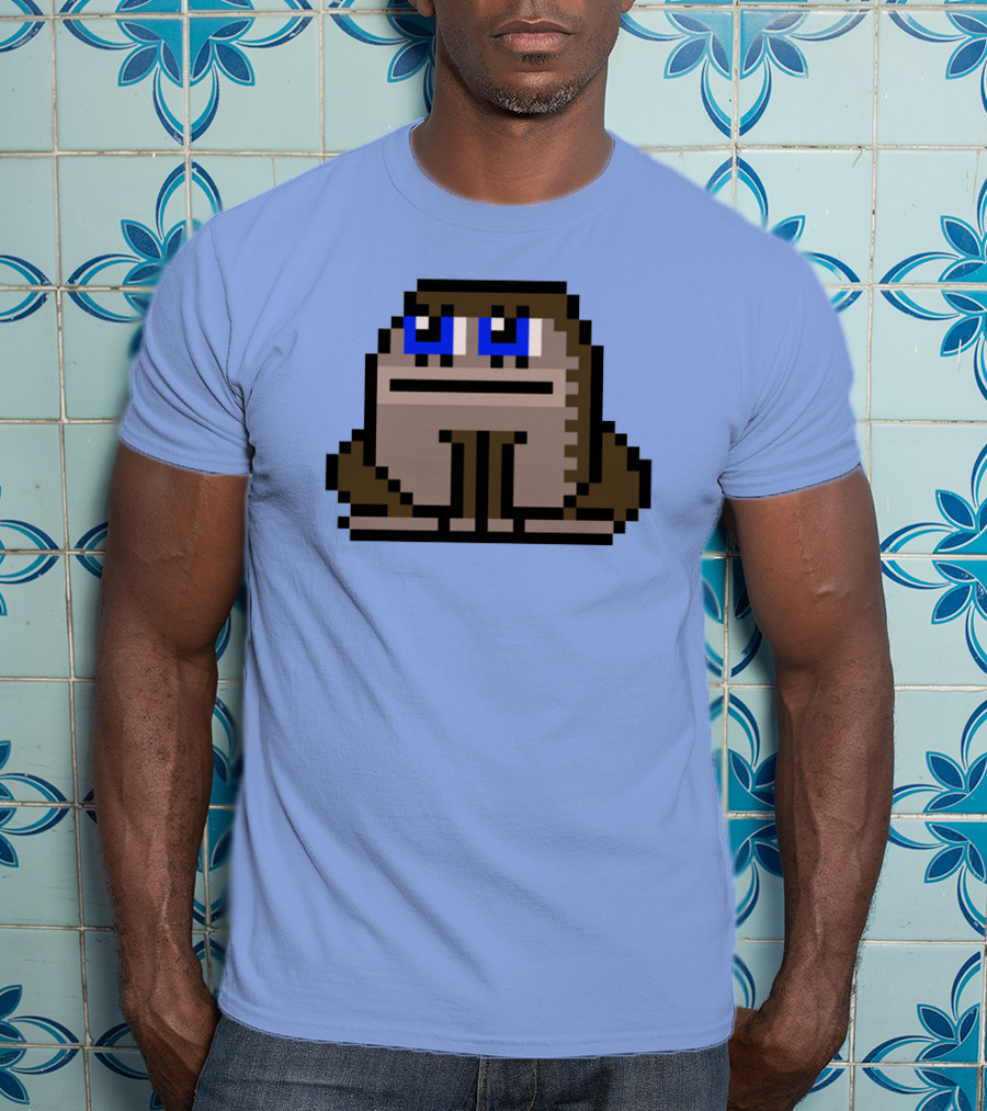 Sergito CrypToadz Pixel Art Frog With Blue Eyes T-Shirt