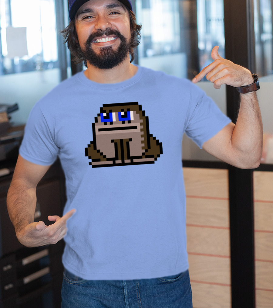 Sergito CrypToadz Pixel Art Frog With Blue Eyes T-Shirt