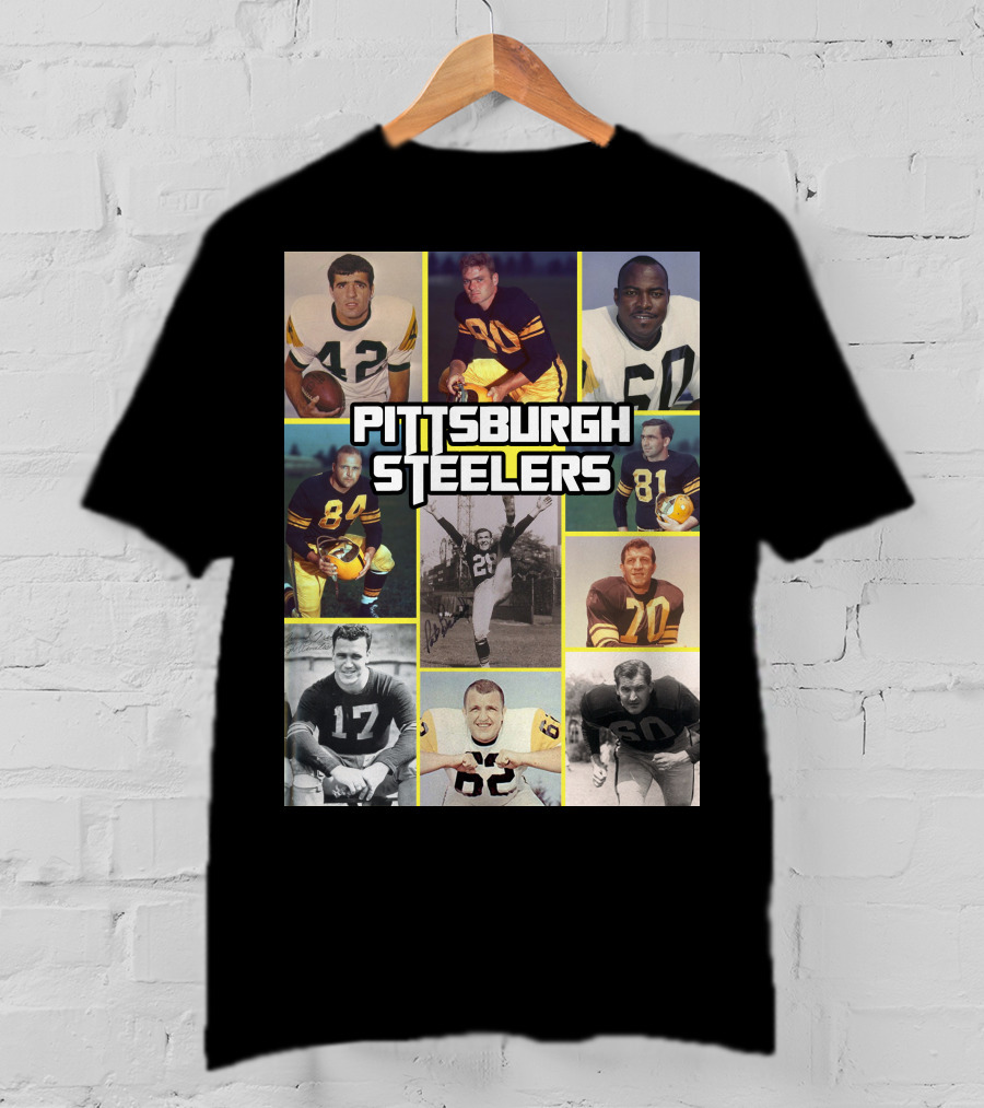 Pittsburgh Steelers Legends Team Vintage Collage T-Shirt
