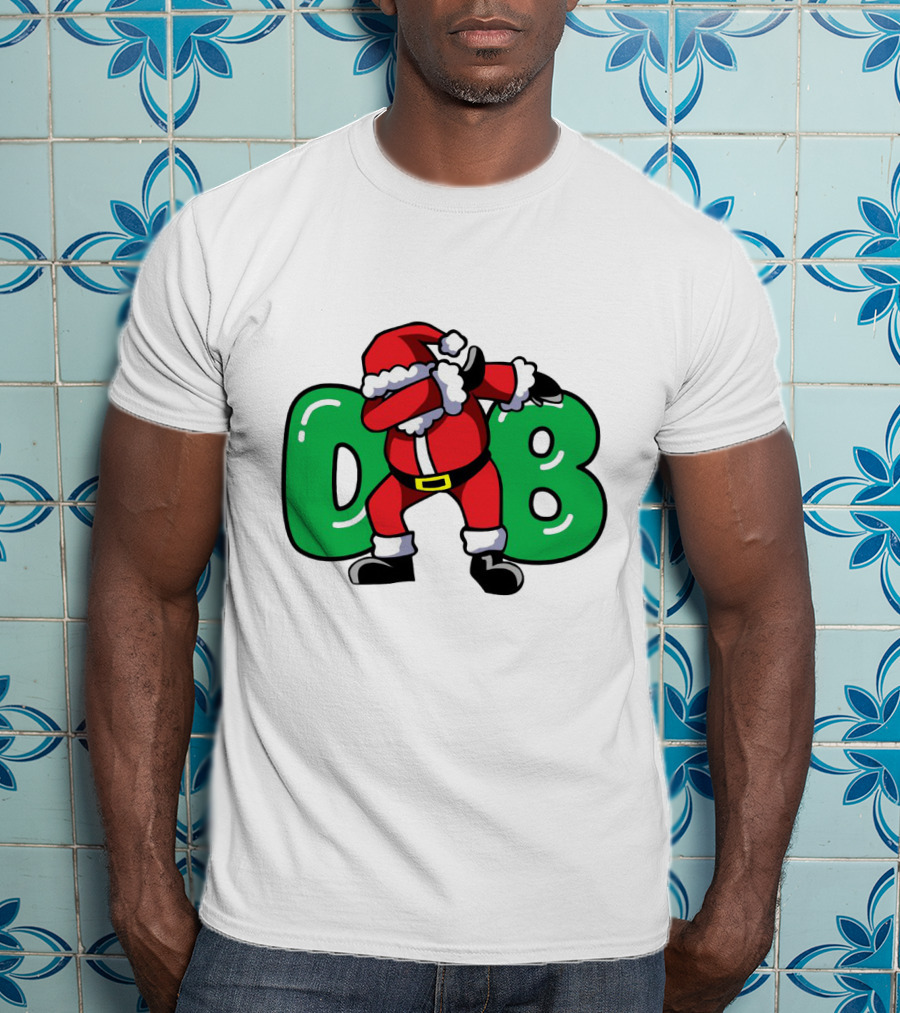 Santa Dab With Green DB Letters T-Shirt