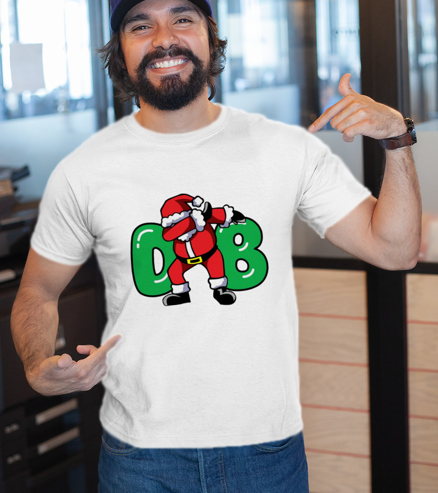 Santa Dab With Green DB Letters T-Shirt