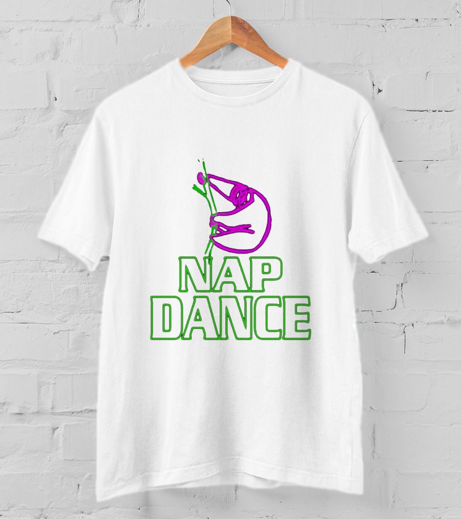 Nap Dance Neon Sign Sloth Pun T-Shirt