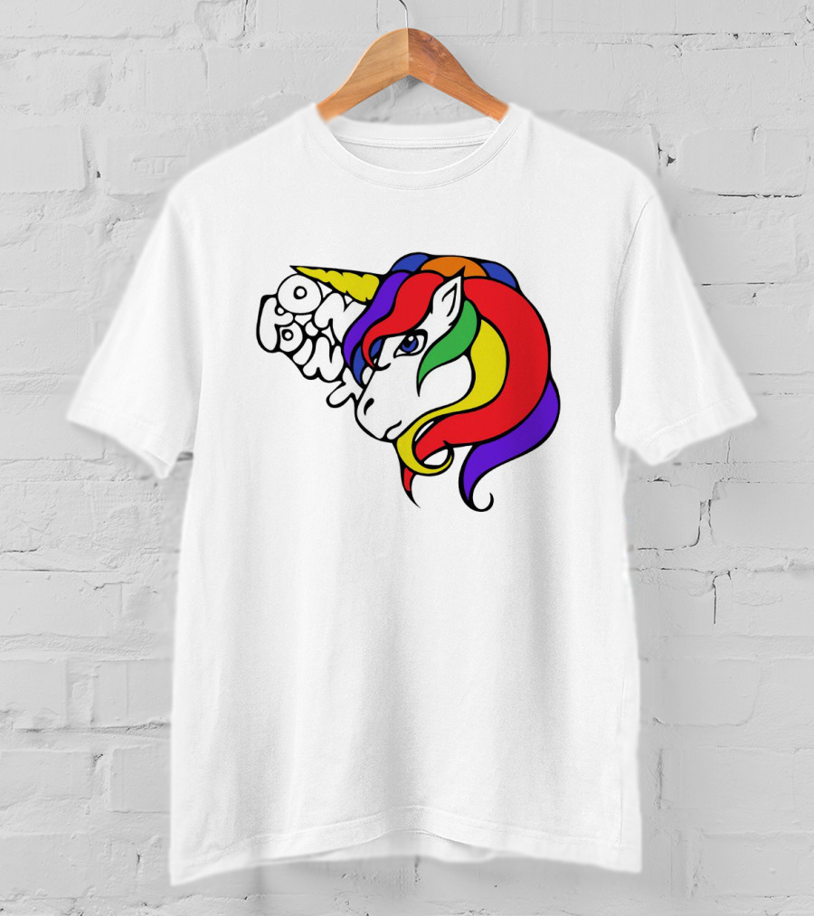 Rainbow Mane On Point Unicorn T-Shirt