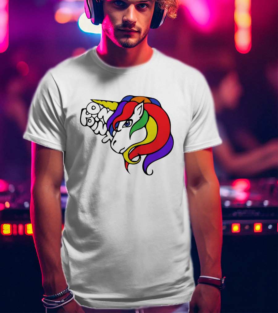 Rainbow Mane On Point Unicorn T-Shirt