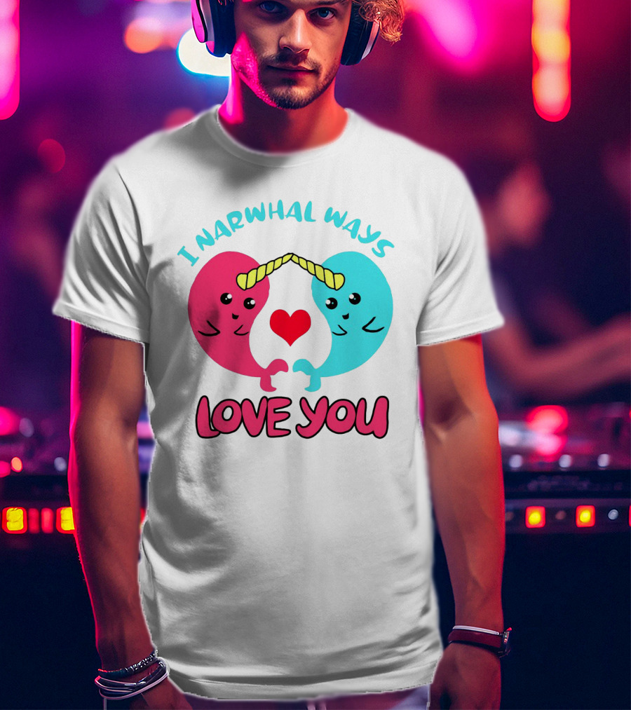I Narwhal Ways Love You Kawaii Ocean Arctic Heart T-Shirt