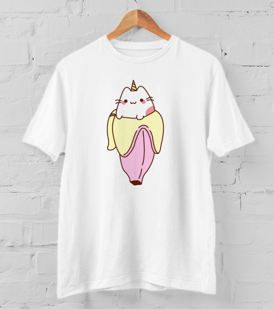 Pinky Banana Caticorn In Unicorn Costume Kawaii T-Shirt