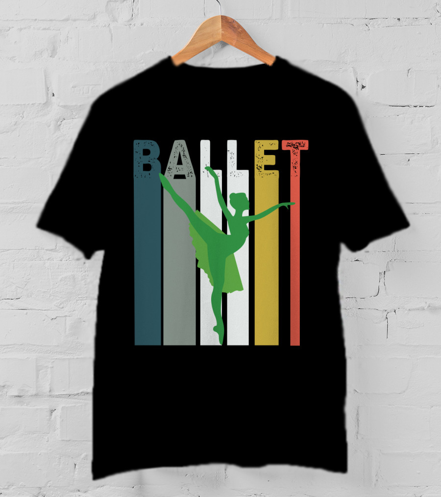 Ballet Dancer In Colorful Retro Irish-Inspired T-Shirt