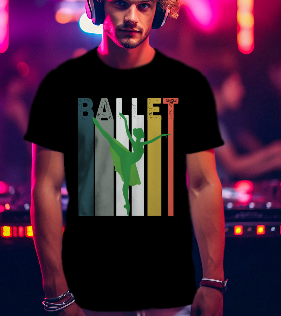 Ballet Dancer In Colorful Retro Irish-Inspired T-Shirt