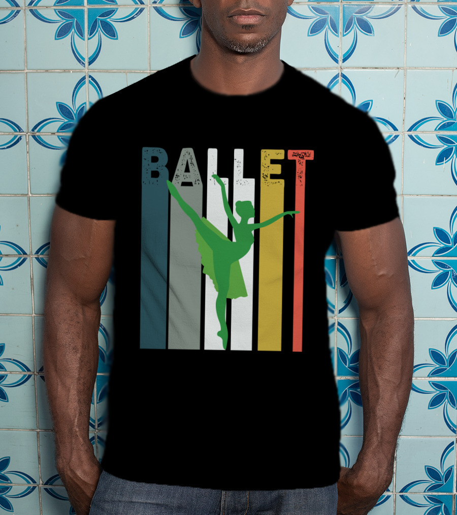 Ballet Dancer In Colorful Retro Irish-Inspired T-Shirt