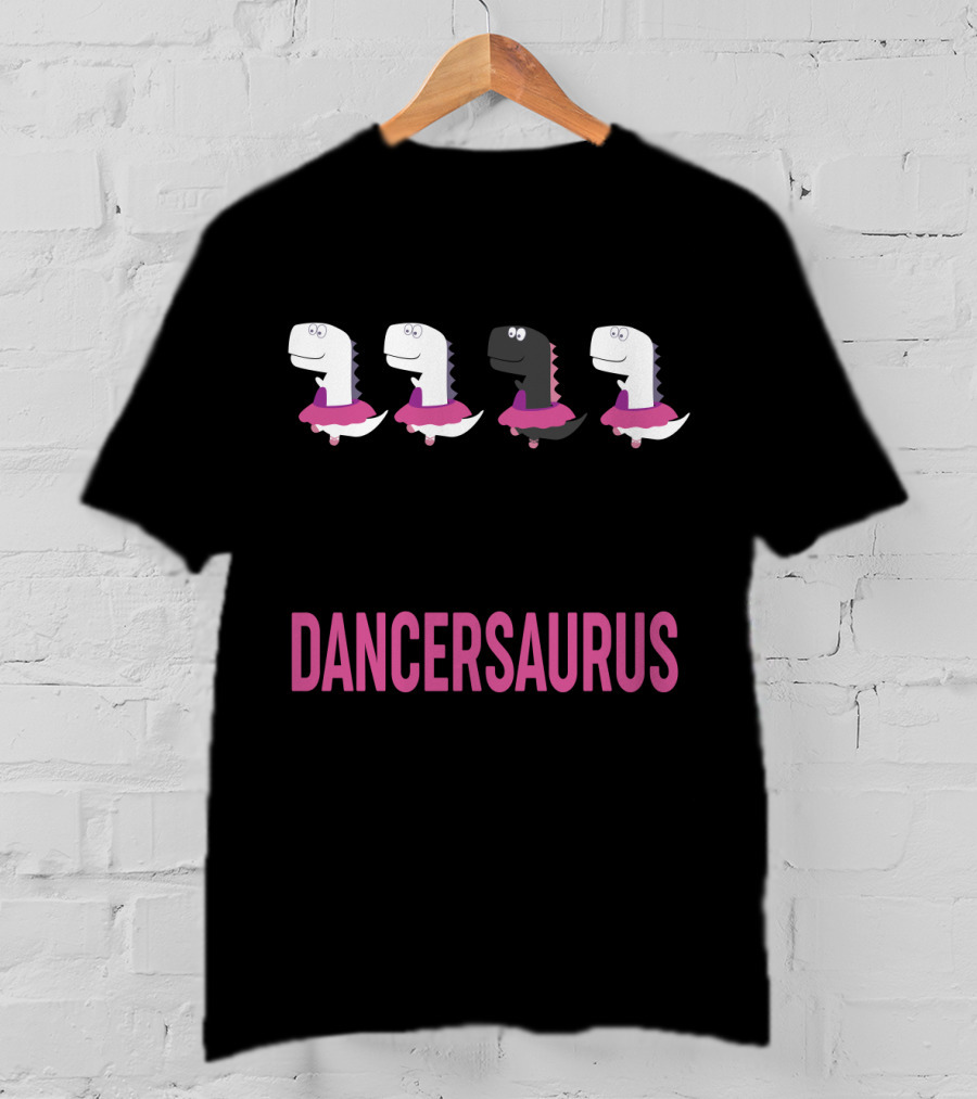 Ballet Dancersaurus T-Rex In Pink Tutus T-Shirt