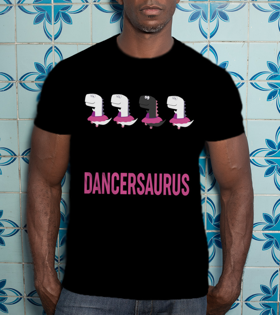 Ballet Dancersaurus T-Rex In Pink Tutus T-Shirt