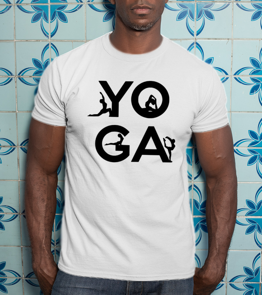 Yoga Silhouette Poses Word T-Shirt